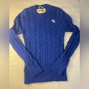 Abercrombie & Fitch Women’s Royal Blue Cable Sweater